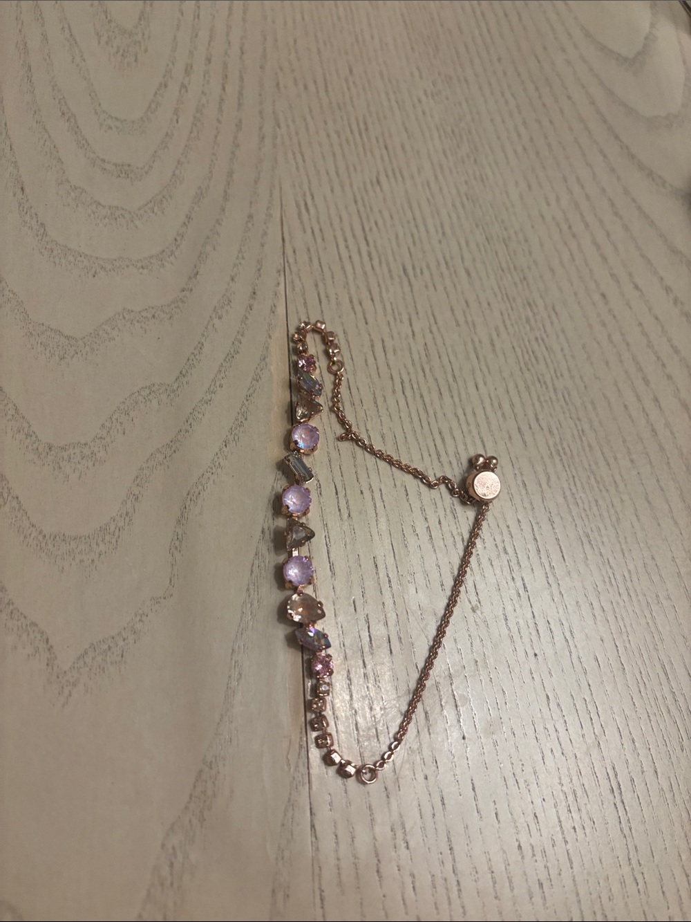 Sorrelli Rose Gold Pink Crystal Bracelet - Women Jewelry